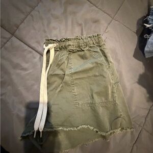No Boundaries Olive Green Mini Skirt